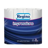 Regina Impressions Toilet Roll White - 16 Pack