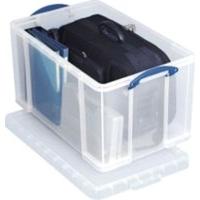 really useful 84 litre plastic storage box with lid 380x440x710mm