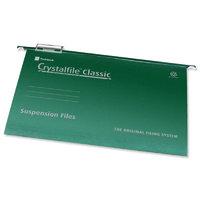 Rexel Crystalfile Classic Suspension File Complete Foolscap Green (Pack of 50)