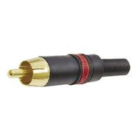 REAN NYS373 Phono Plug with Gold Plated Contacts and Colour Coded Ring