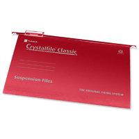 Rexel Crystalfile Classic Suspension File Complete Foolscap Red (Pack of 50)
