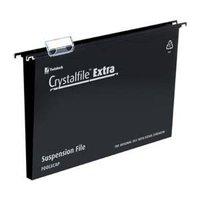 rexel crystalfile extra suspension file polypropylene 50mm foolscap bl ...