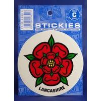 Red Lancashire Rose Sticker