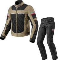 Rev It Tornado 2 Motorcycle Jacket & Trousers Sand Black Kit