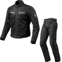 Rev It Airwave 2 Motorcycle Jacket & Trousers Black Kit