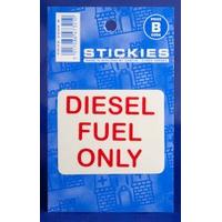 Red Diesel Fuel Only Sticker