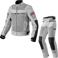 Rev It Tornado 2 Motorcycle Jacket &amp; Trousers Black Silver Kit