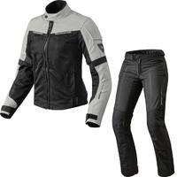 Rev It Airwave 2 Ladies Motorcycle Jacket & Trousers White Black Kit