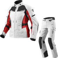 rev it sand ladies motorcycle jacket and trousers silver red silver bl ...