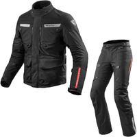 Rev It Horizon 2 Motorcycle Jacket &amp; Trousers Black Kit