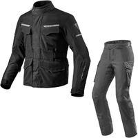 Rev It Outback 2 Motorcycle Jacket & Trousers Black Kit