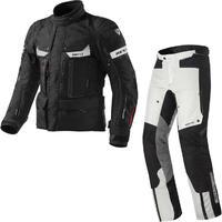 Rev It Defender Pro GTX Motorcycle Jacket and Trousers Black Grey Kit