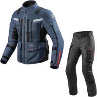 Rev It Sand 3 Motorcycle Jacket & Trousers Dark Blue Black Kit