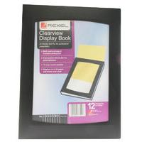 REXEL CLRVIEW DSP BK A4 12PKT BLK 10300