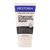 Restoria Skincare For Men Charcoal Exfoliating Wash 150ml