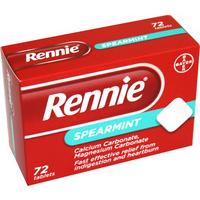 rennie spearmint tablets 72