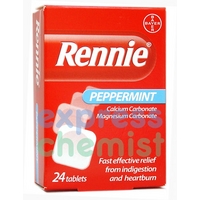 Rennie Peppermint Flavour Tablets 24