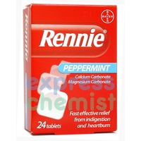 rennie peppermint flavour tablets 24