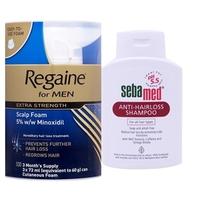 regaine foam triple pack sebamed hairloss shampoo