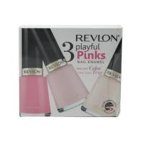 Revlon Playful Pinks Nail Enamel Gift Set 3 x 14.7ml (Classy + Angelic + Sheer Pink)