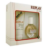 replay replay for her edt spray 20ml shower gel 50ml giftset