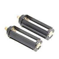 Replacement 3xAAA Batteries Holder Adapters for Flashlight - Black (2 PCS)