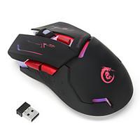 Rechargeable Optical Wireless Mouse 6 Buttons Adjustable 2400DPI Colorful LED Light Gaming Mouse PC Mice for Computer Laptop