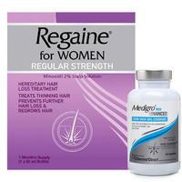 Regaine For Women & MediGro Advanced Hair Supplement Treatment for Women Pack