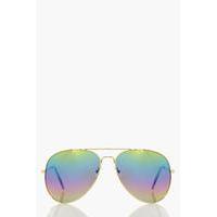 Revo Lense Aviator Fashion Glasses - gold