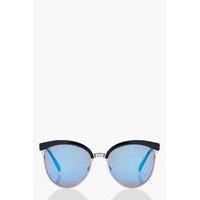 Retro Mixed Frame Sunglasses - black