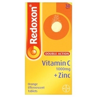 Redoxon Vitamin C 1000mg + Zinc Orange Effervescent Tablets x 30
