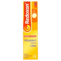 redoxon vitamin c 1000mg zinc orange effervescent 15 tablets