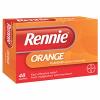 RENNIE - Orange Calcium Carbonate 48 Tablets