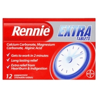 Rennie Extra Tablets 12 Peppermint Chewable Tablets