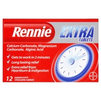 rennie extra tablets 12 peppermint chewable tablets