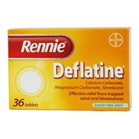 Rennie Deflatine Sugar Free Mint 36 Tablets