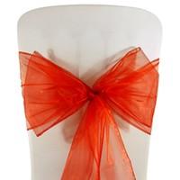 red organza chair sashes