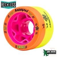 Reckless Morph Dual Durometer Derby Wheels-88A/91A Orange/Yellow