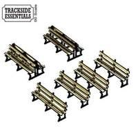 Red Iron Framed Benches X6