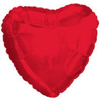 Red Opaque Heart Foil Balloon