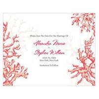 Reef Coral Save The Date Card