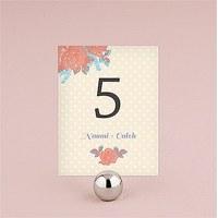 Retro Rose Table Number