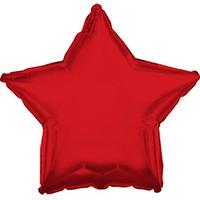 red metallic star foil balloon