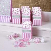 Retro Candy Stripe and Floral Boxed Paper Throwing Confetti