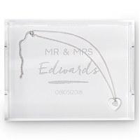 Rectangular Acrylic Tray - Handwritten Text Etching