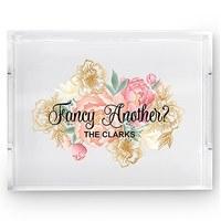 rectangular acrylic tray fancy another modern floral print