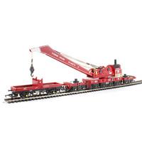 red railroad breakdown crane