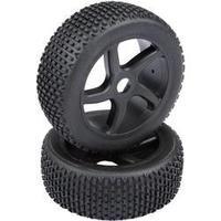 reely 18 buggy wheels multipin 5 spoke black 1 pair