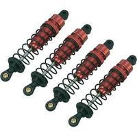 Reely 1:10 Aluminium hydraulic shock absorber Red (metallic) incl. springs Black 90 mm 4 pc(s)