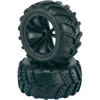 Reely 1:10 Monster truck Wheels Extreme 5-double spoke Black 2 pc(s)